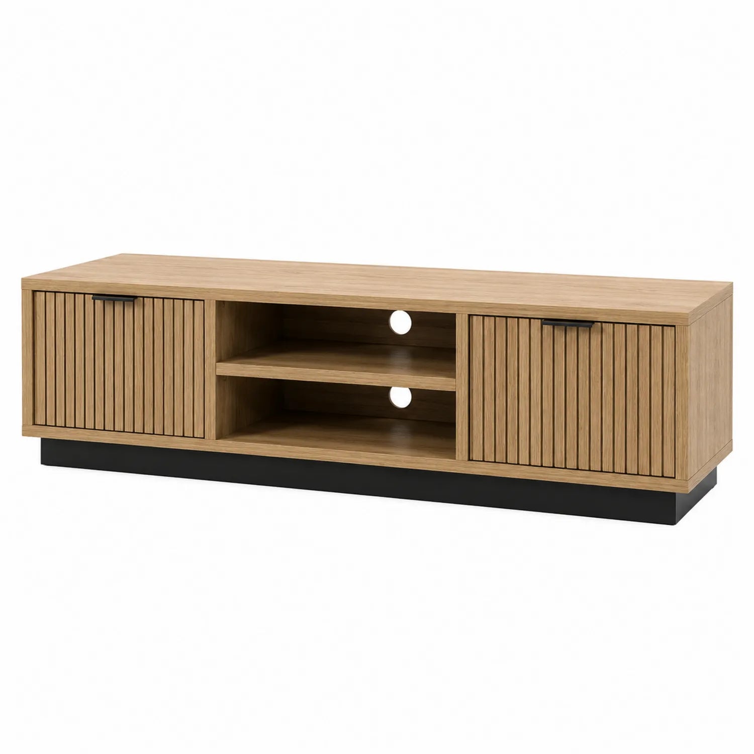 Szafka RTV drewniana z półkami i drzwiami 150x40x50 cm