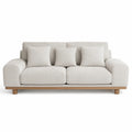 Sofa trzyosobowa tkanina jasnoszara 200x90x75 cm
