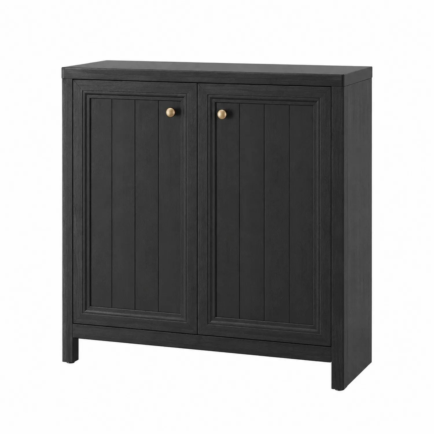 Kredens prostokątny czarny z płyty MDF 80x30x95 cm