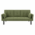 Sofa rozkładana z tkaniny zielona 200x85x40 cm