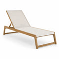 Leżak ogrodowy drewno teak beżowy 200 cm