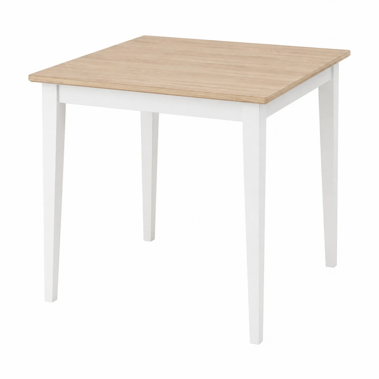 Kwadratowy stół z płyty MDF i drewna 90x90 cm Biały/Dąb