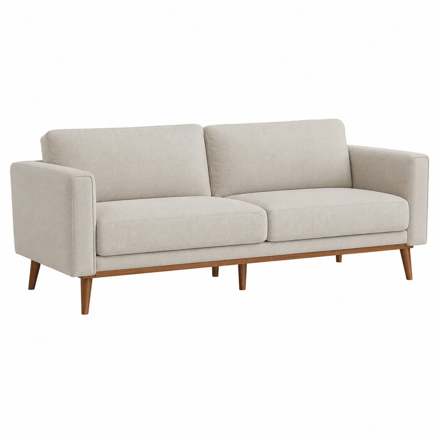 Sofa 3-osobowa tkanina beżowa 220x90x85 cm