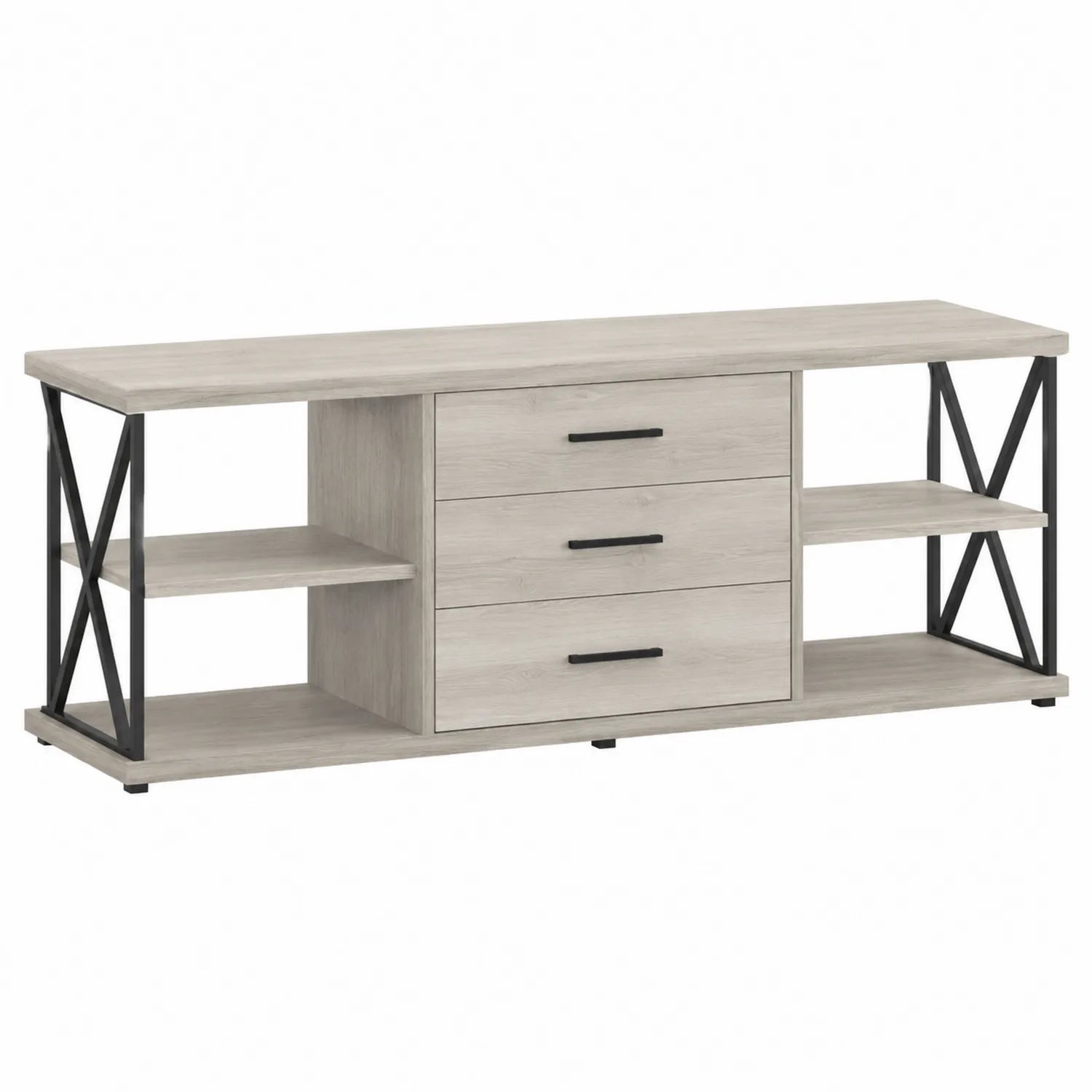 Szafka RTV drewniana z 3 szufladami i 2 półkami 150x40x60 cm