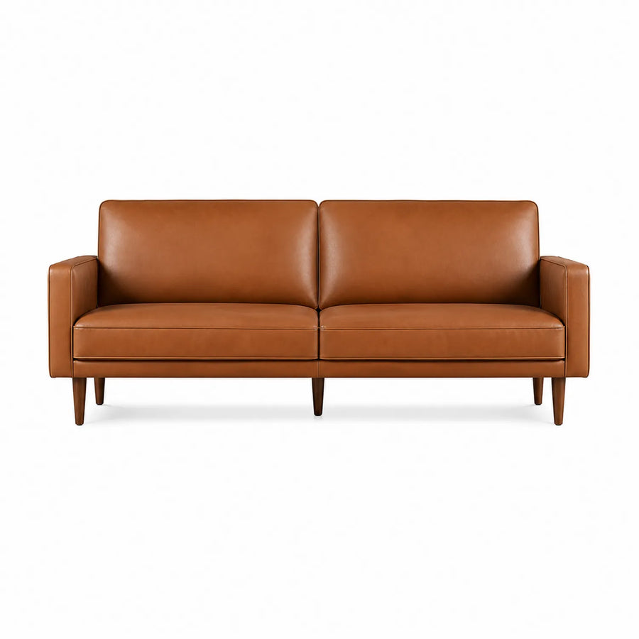 Sofa skórzana brązowa 200cm
