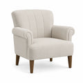 Fotel tapicerowany kremowy 80 cm